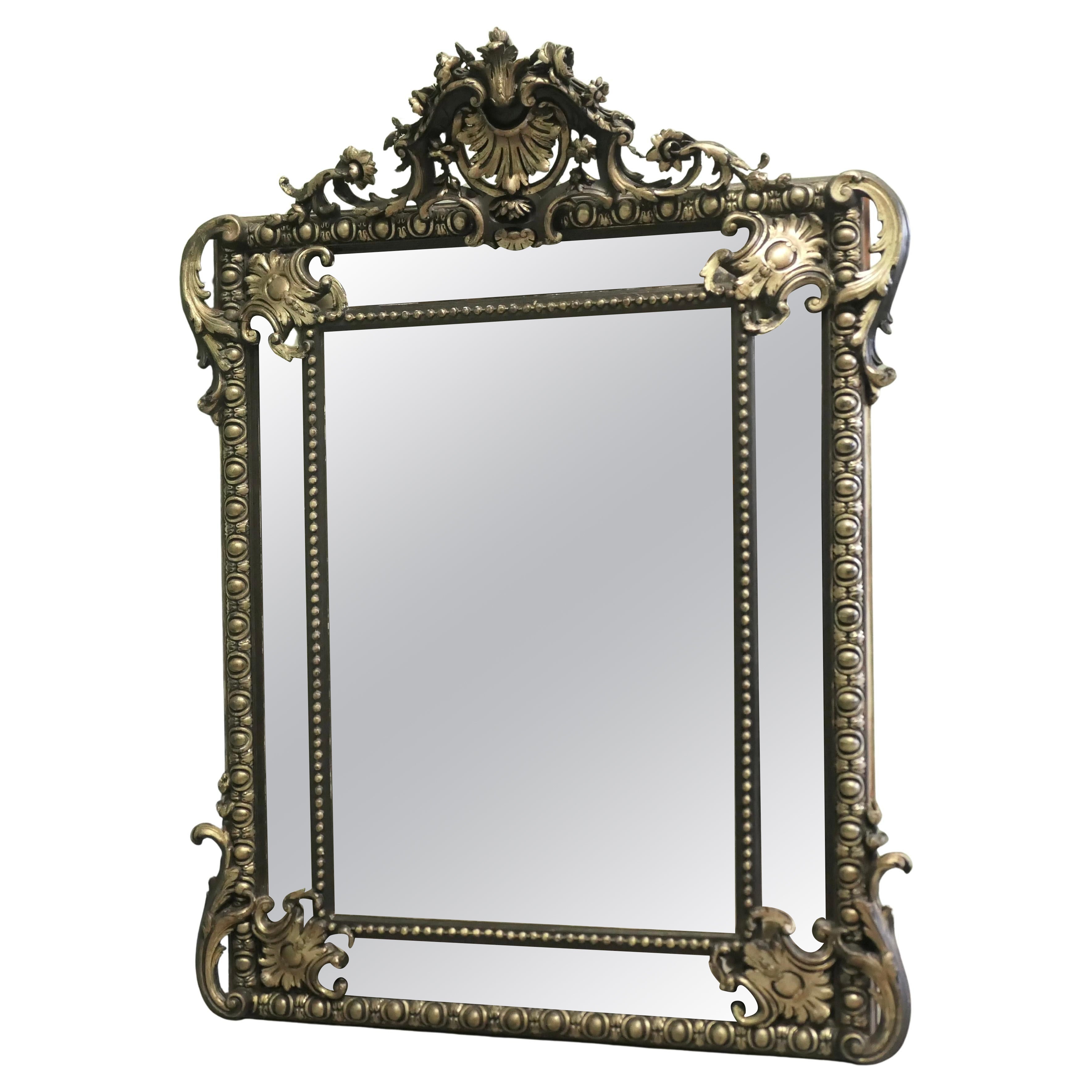 Un grande specchio a cuscino francese di Napoleone III in vendita