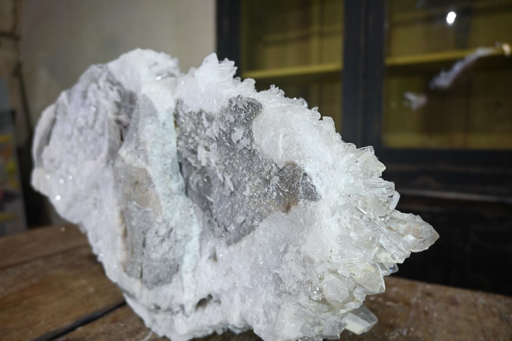 A Large Needle Quartz Crystal Cluster Geological Specimen For Sale 5