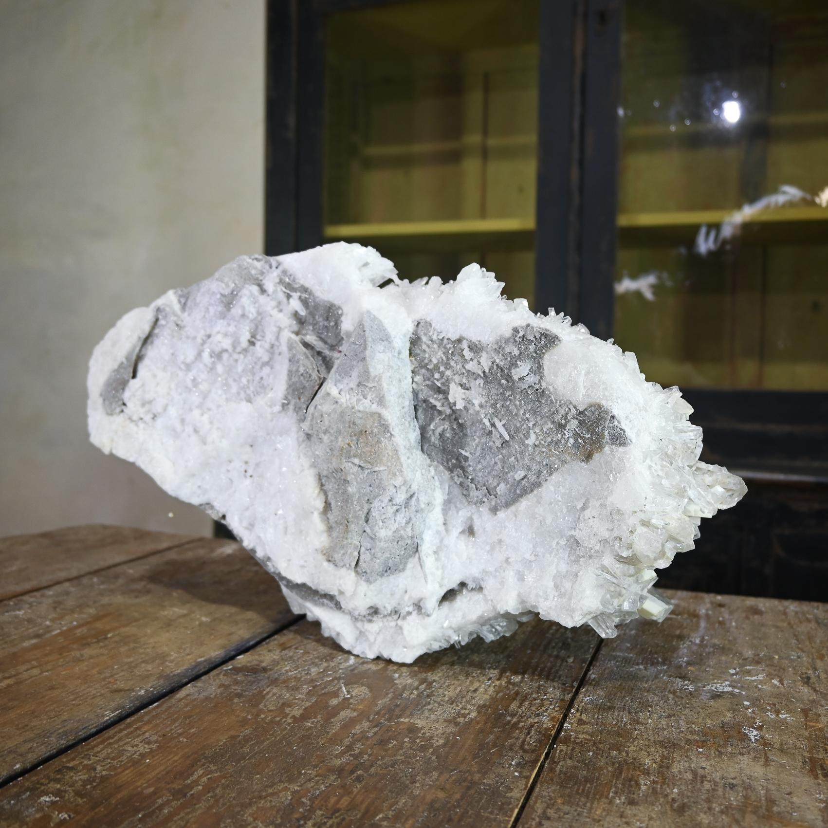 A Large Needle Quartz Crystal Cluster Geological Specimen For Sale 6