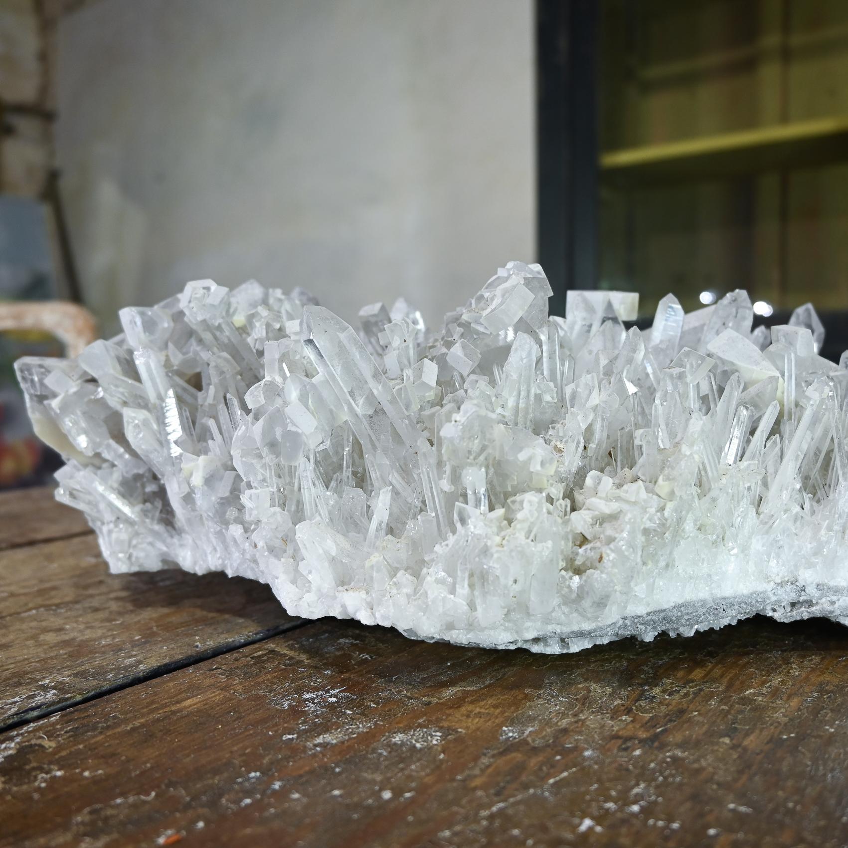 European A Large Needle Quartz Crystal Cluster Geological Specimen For Sale