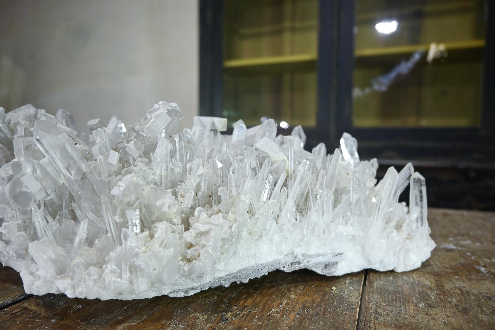 20th Century A Large Needle Quartz Crystal Cluster Geological Specimen For Sale
