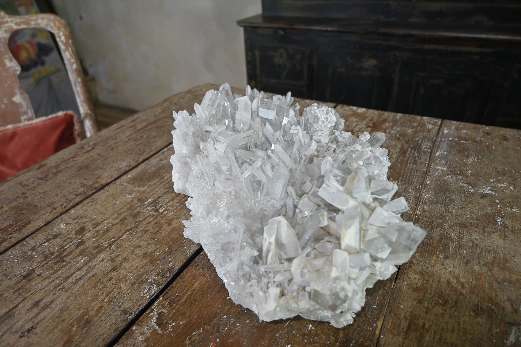 A Large Needle Quartz Crystal Cluster Geological Specimen For Sale 3