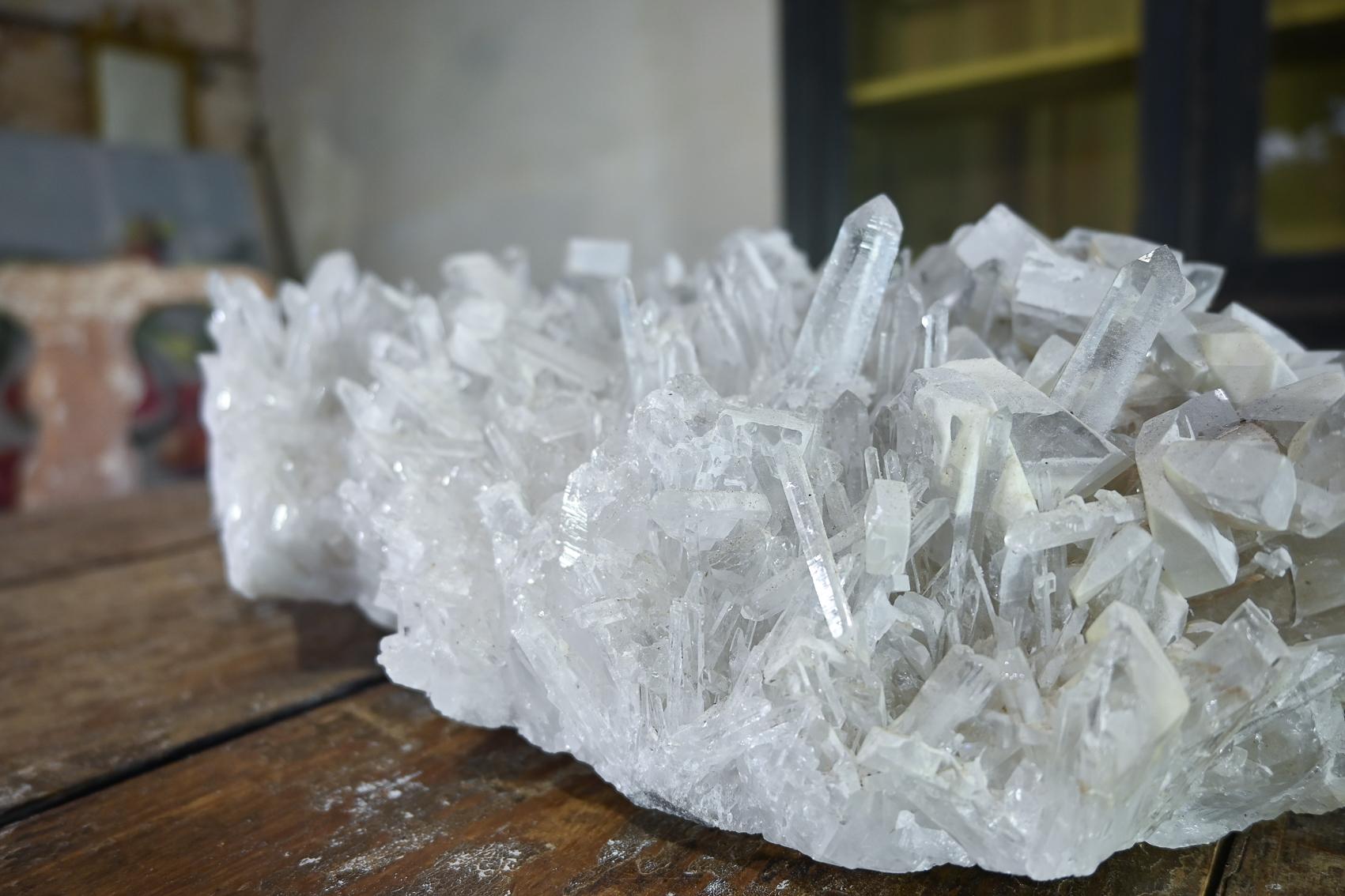 A Large Needle Quartz Crystal Cluster Geological Specimen For Sale 4