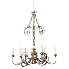 A Large North Italian Tole Chandelier