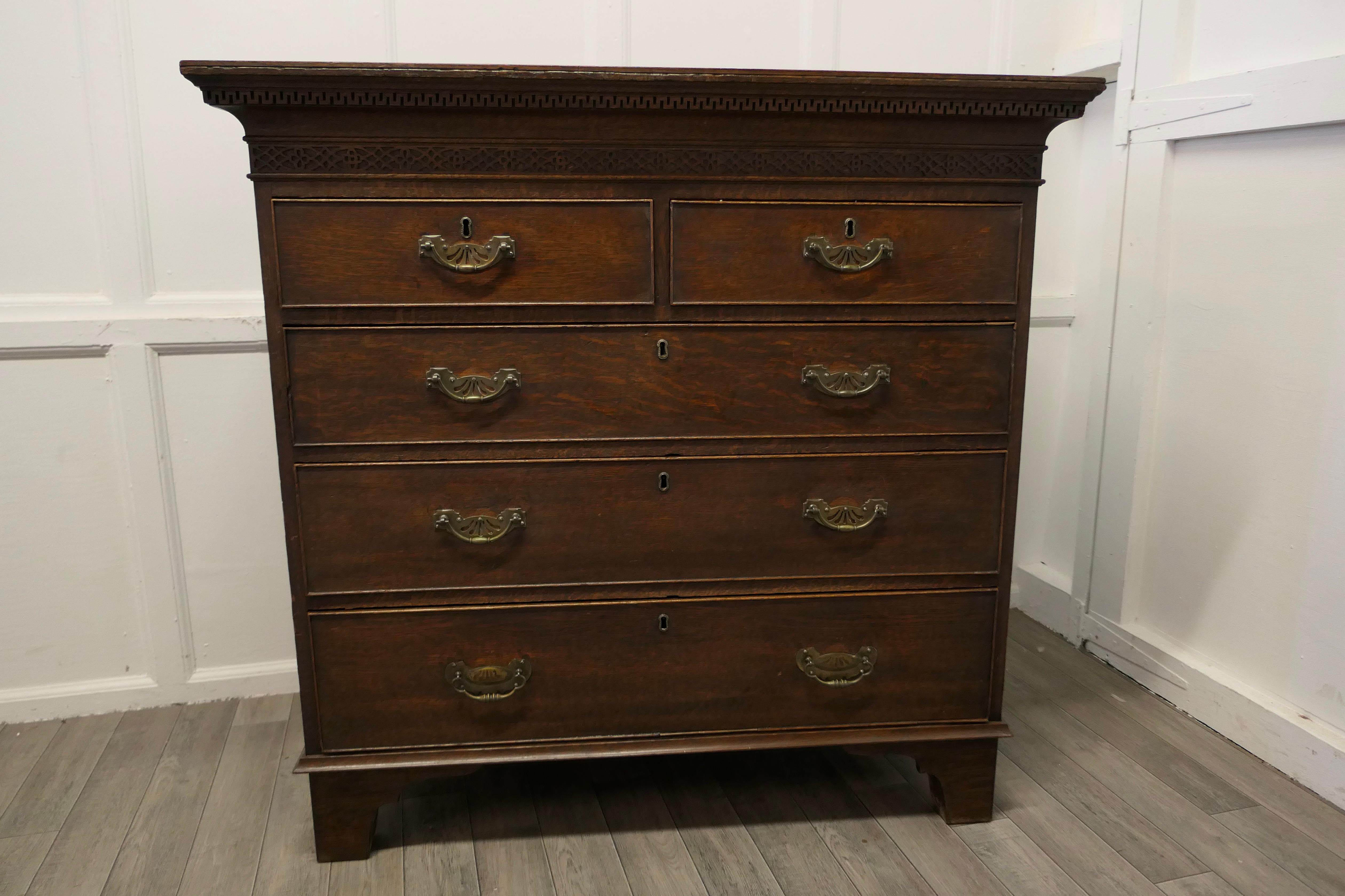 Large Oak Chest of Drawers For Sale 3
