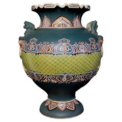 Vintage Large of Art Nouveau Japanese Satsuma Style Vase