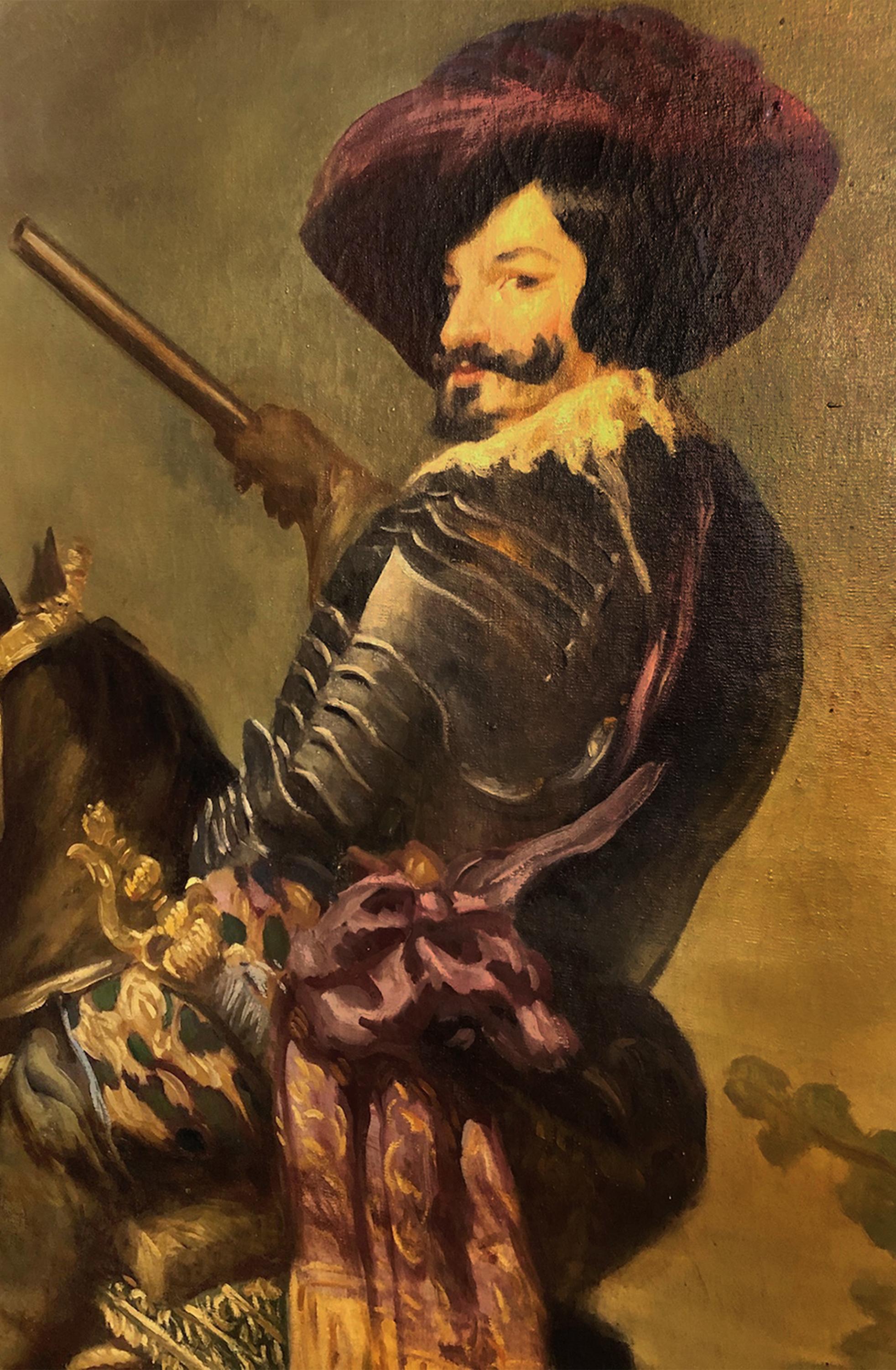 Baroque A Large Oil/Canvas Depicting Don Gaspar Guzman Duke of Olivares Circa 1950 For Sale