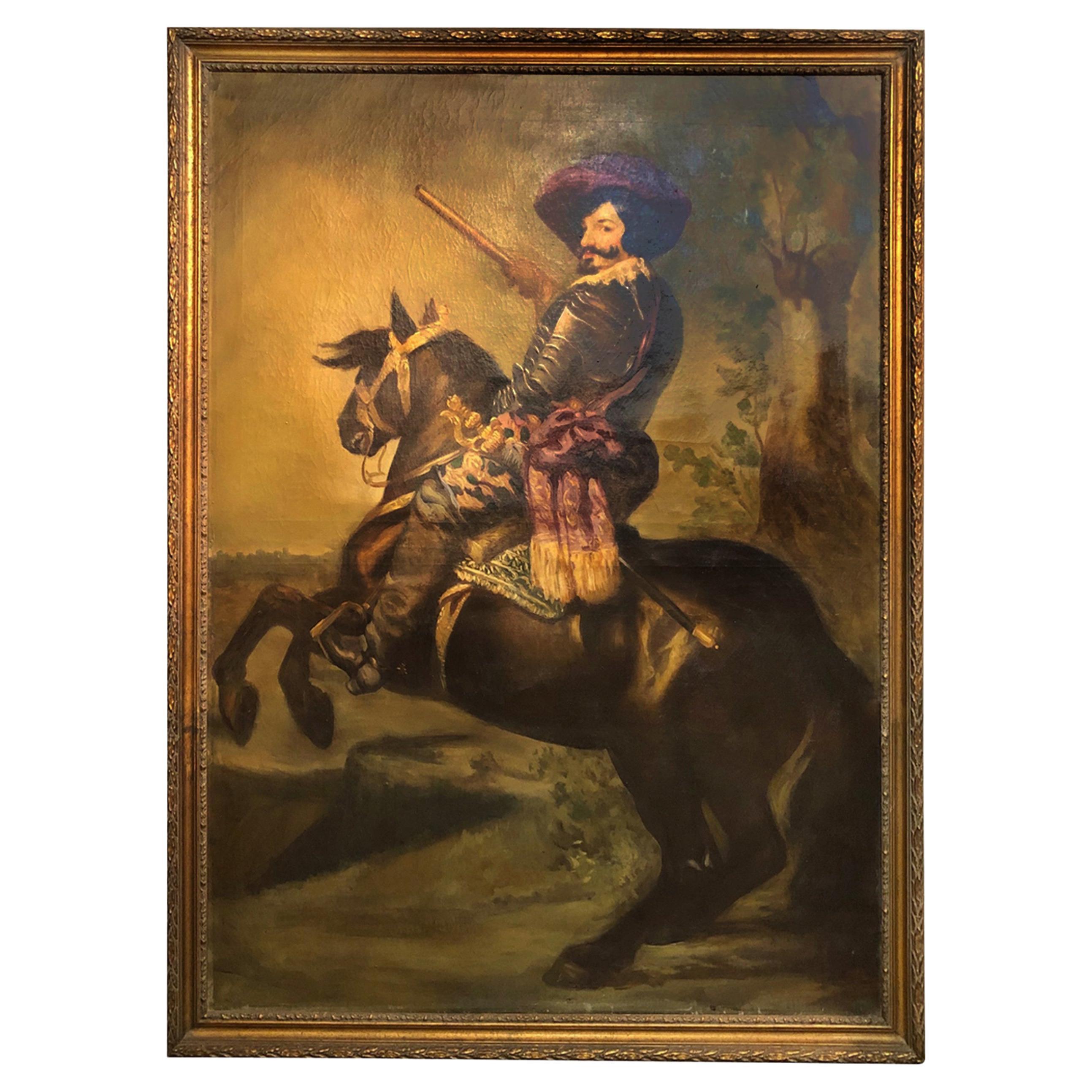 A Large Oil/Canvas Depicting Don Gaspar Guzman Duke of Olivares Circa 1950