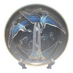A Large Opalescent Verrerie D
Andelys Glass Charger, c1935
