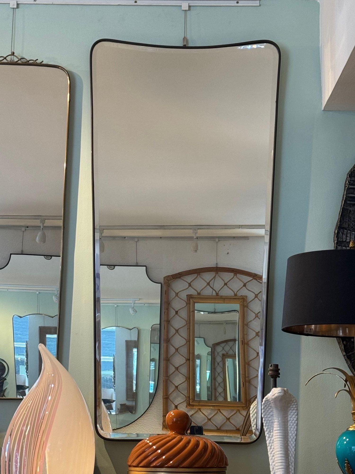 A large original 1950s Italian shield mirror with For Sale 2