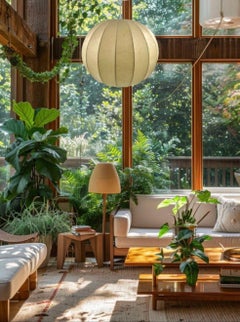 A large original 1960s cocoon ball light by Achille Castiglioni