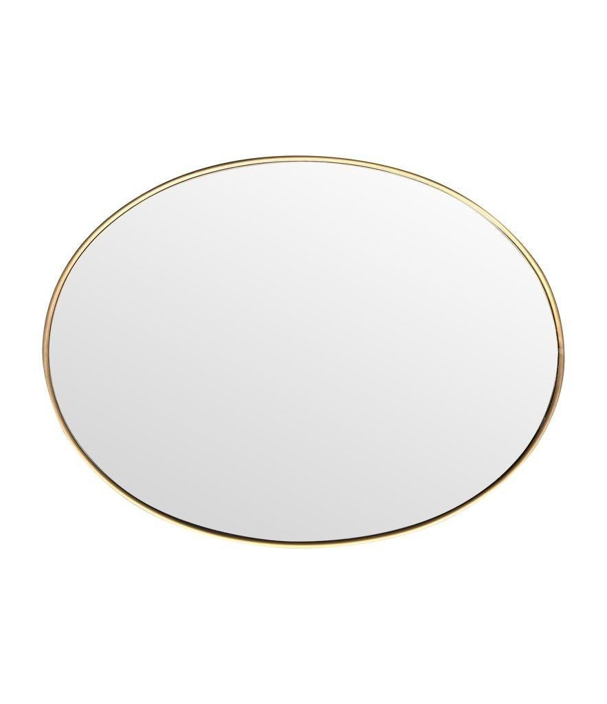A large orignal Italian 1960s oval brass framed mirror For Sale 11