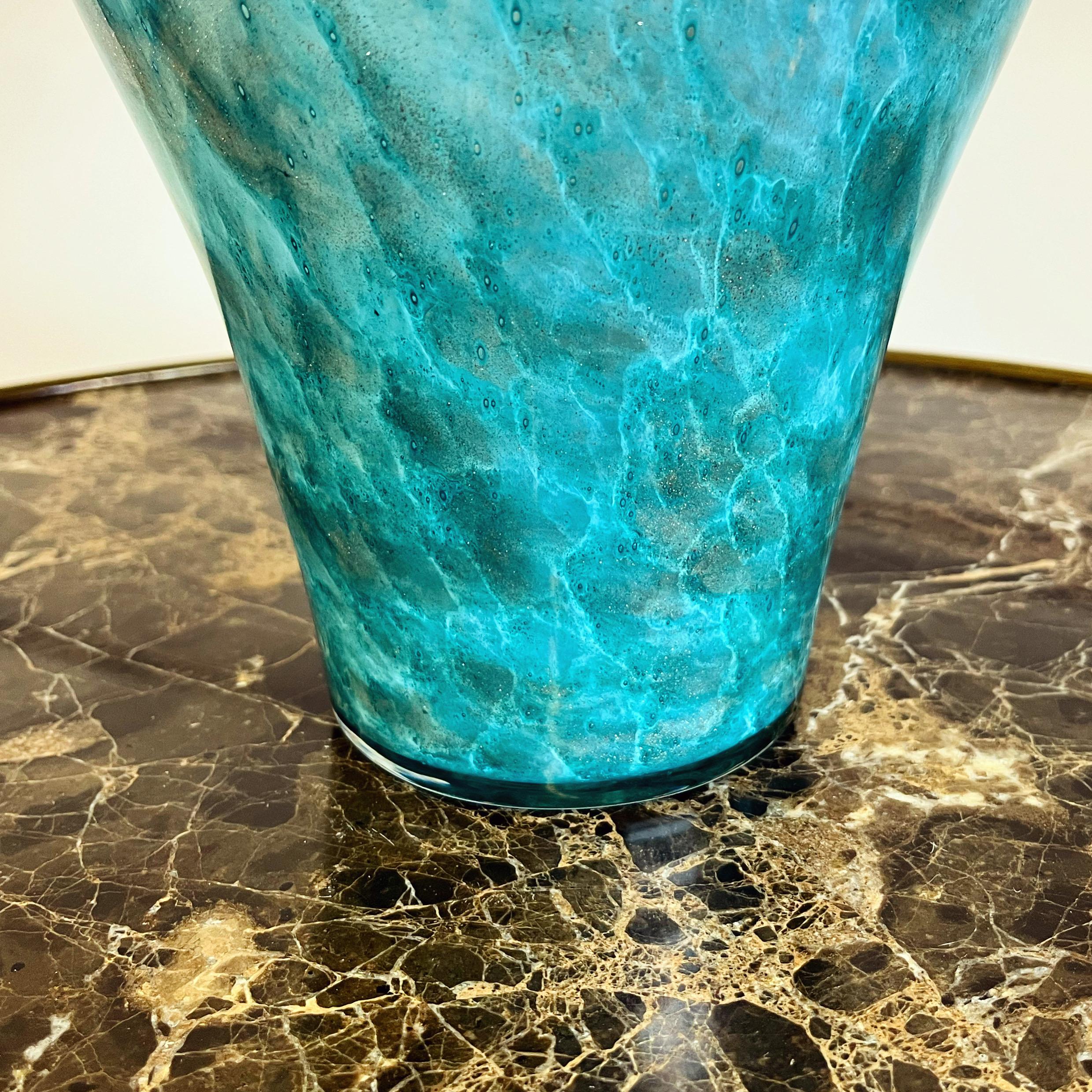 Italian A Large Ovoid Murano Glass Vase, Now Lamp For Sale