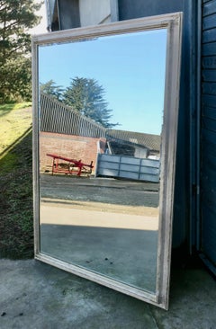 A Large Painted and Gilt Sponged Painted Mirror
