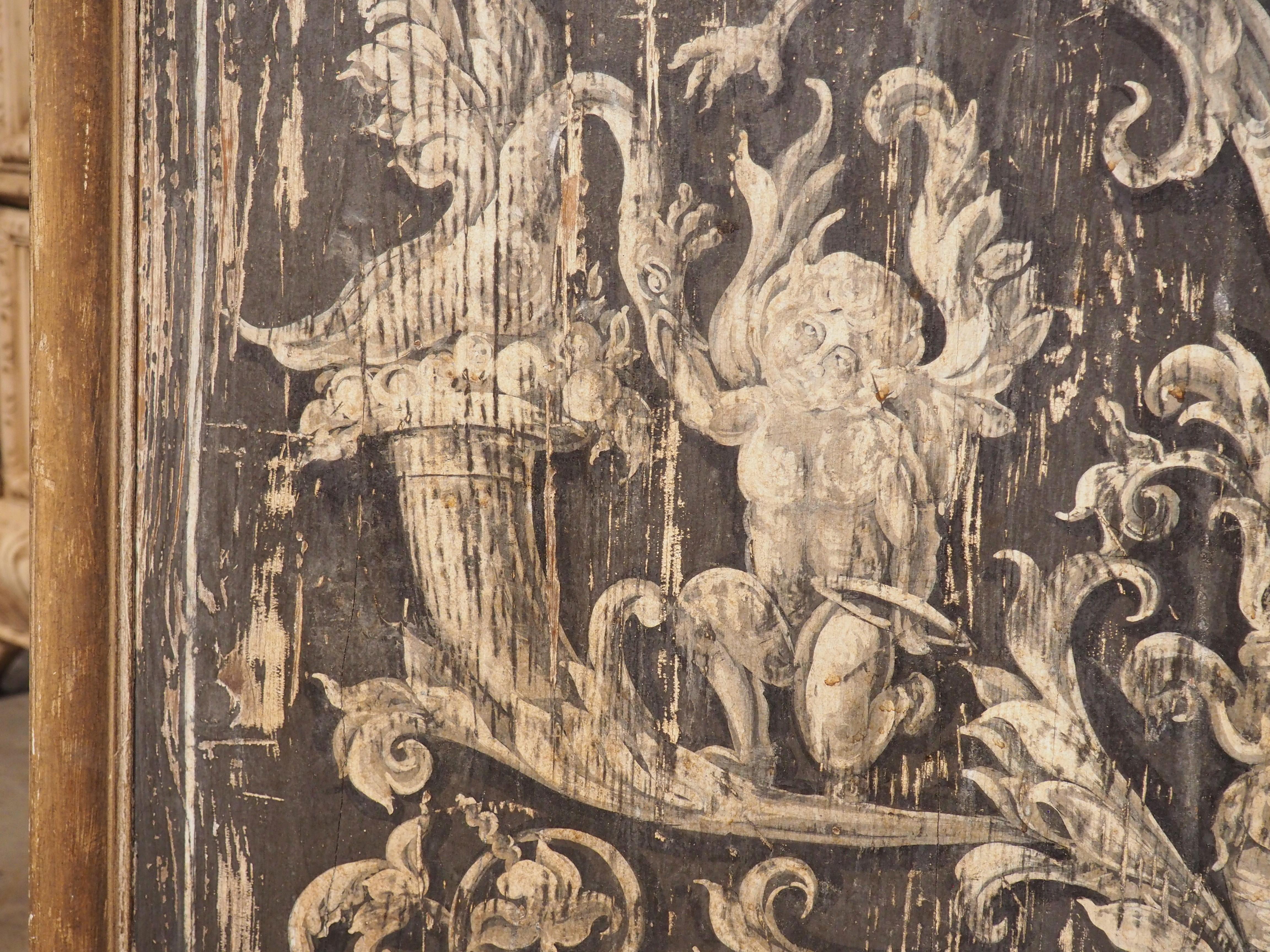 Grande pannello dipinto in stile neoclassico proveniente dall'Italia in vendita 2