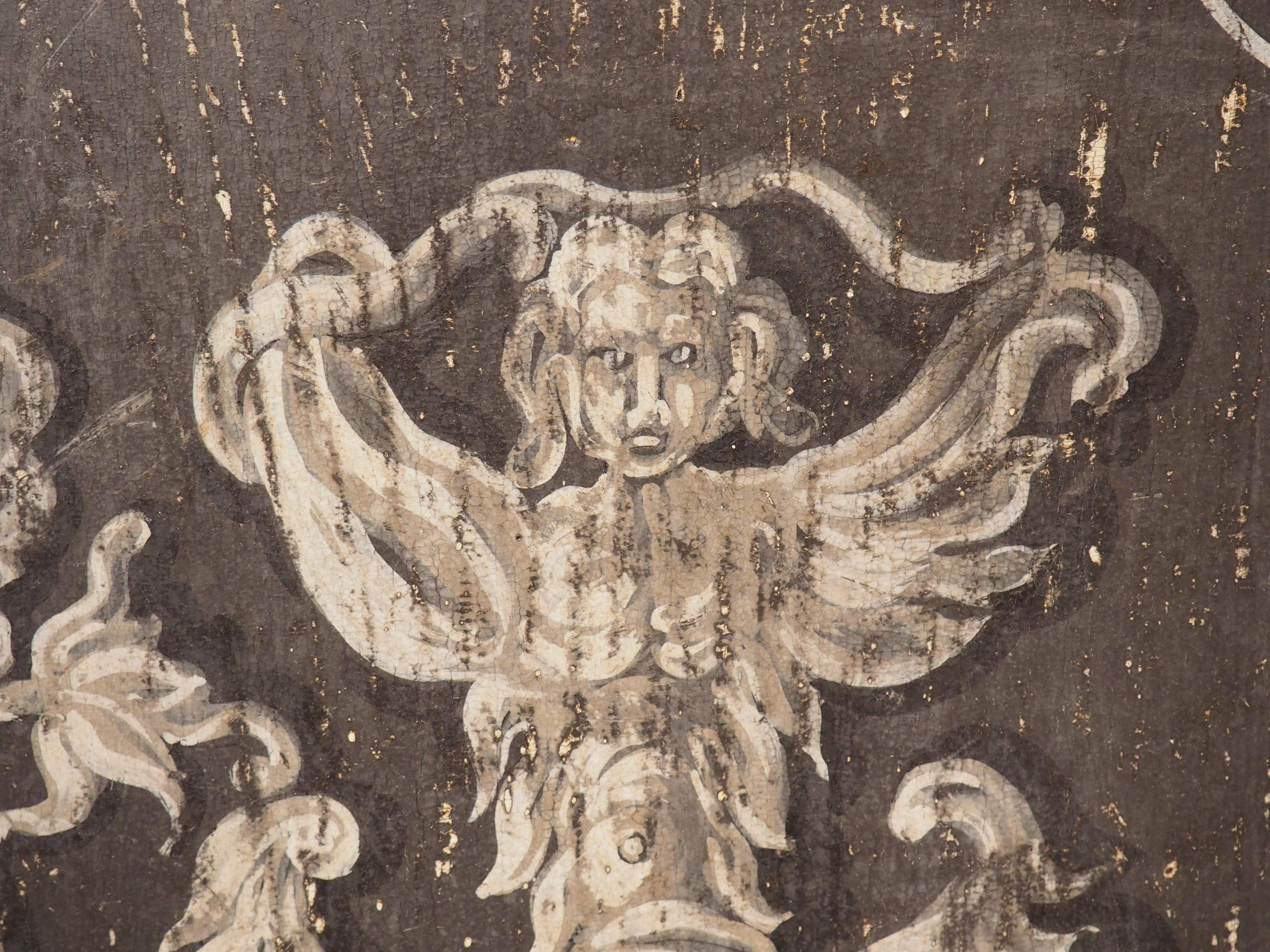 Grande pannello dipinto in stile neoclassico proveniente dall'Italia in vendita 4
