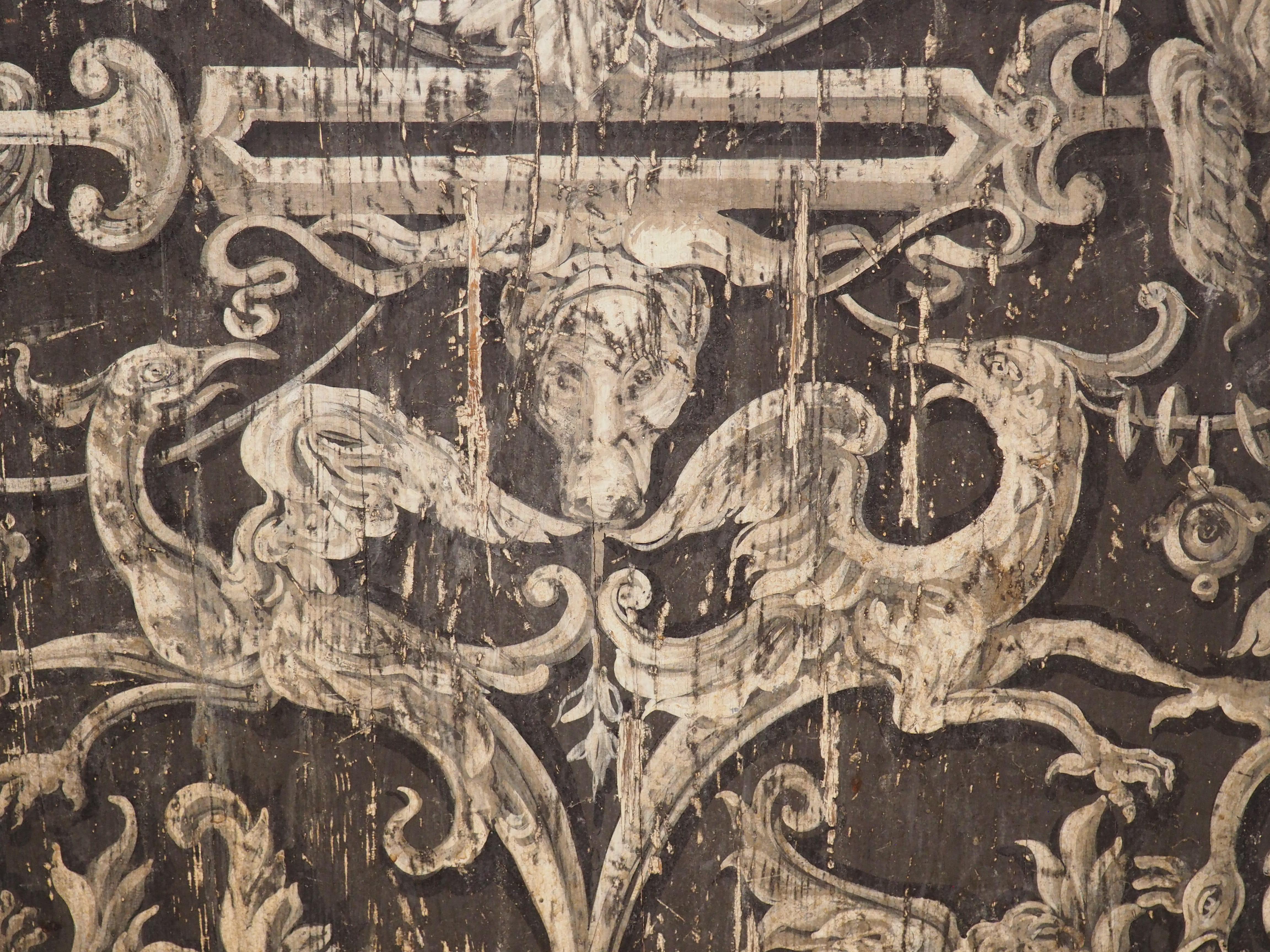 Grande pannello dipinto in stile neoclassico proveniente dall'Italia in vendita 5