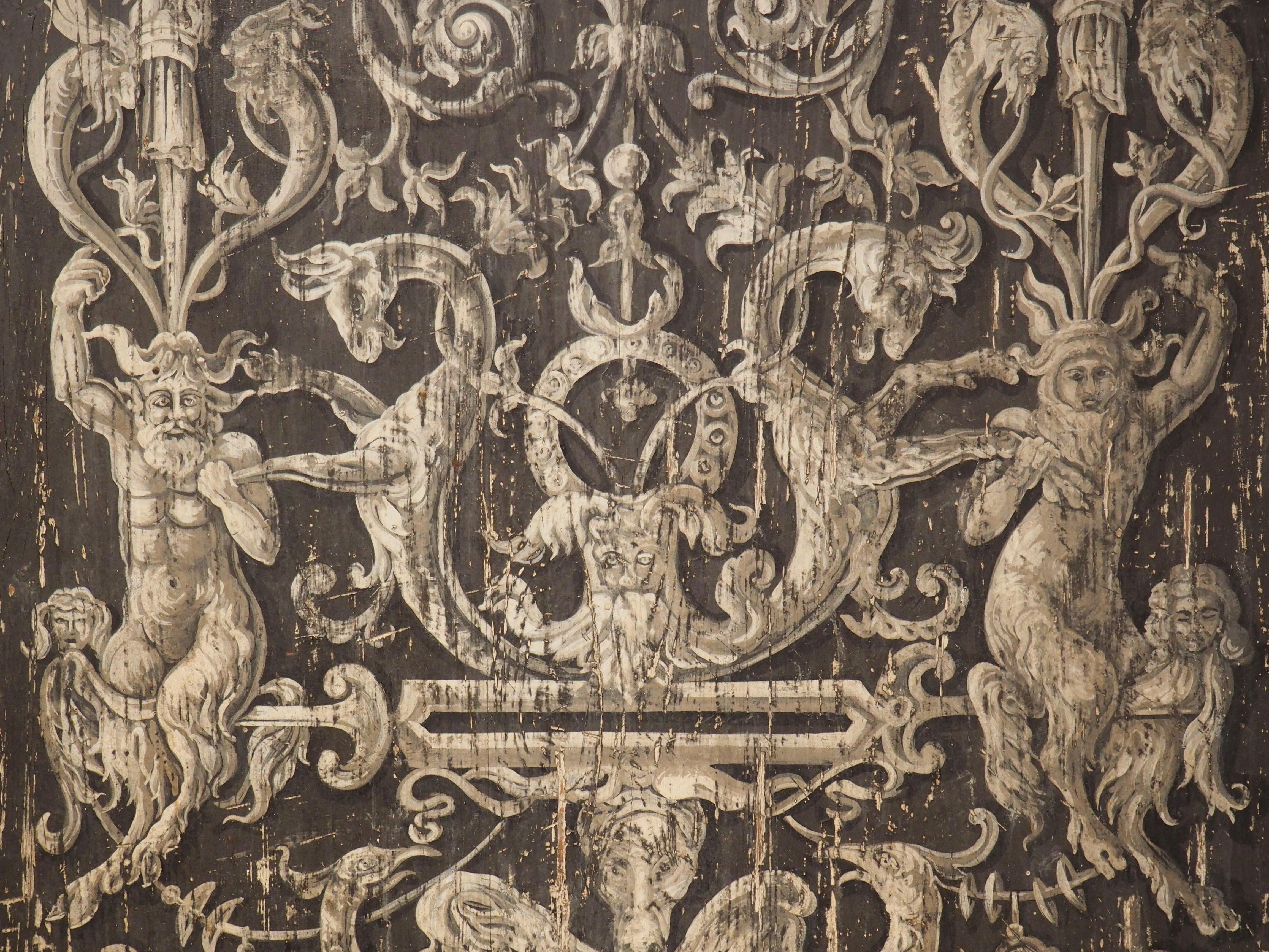 Große, bemalte Tafel im neoklassischen Stil aus Italien (Italienisch) im Angebot