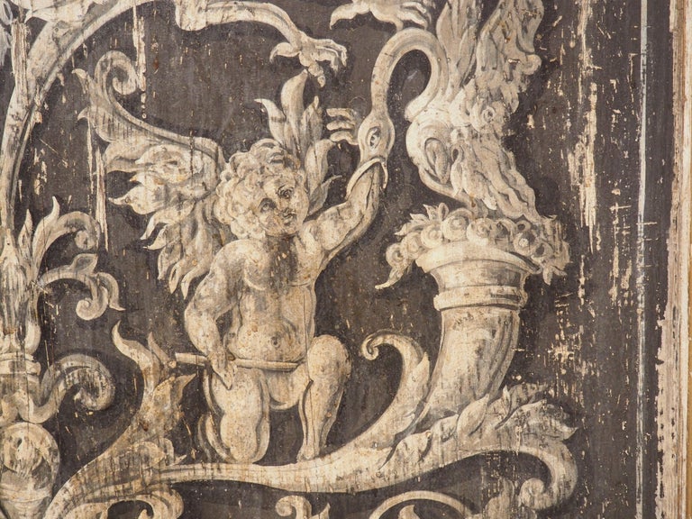 Large, Painted Neoclassical Style Panel from Italy For Sale at 1stDibs