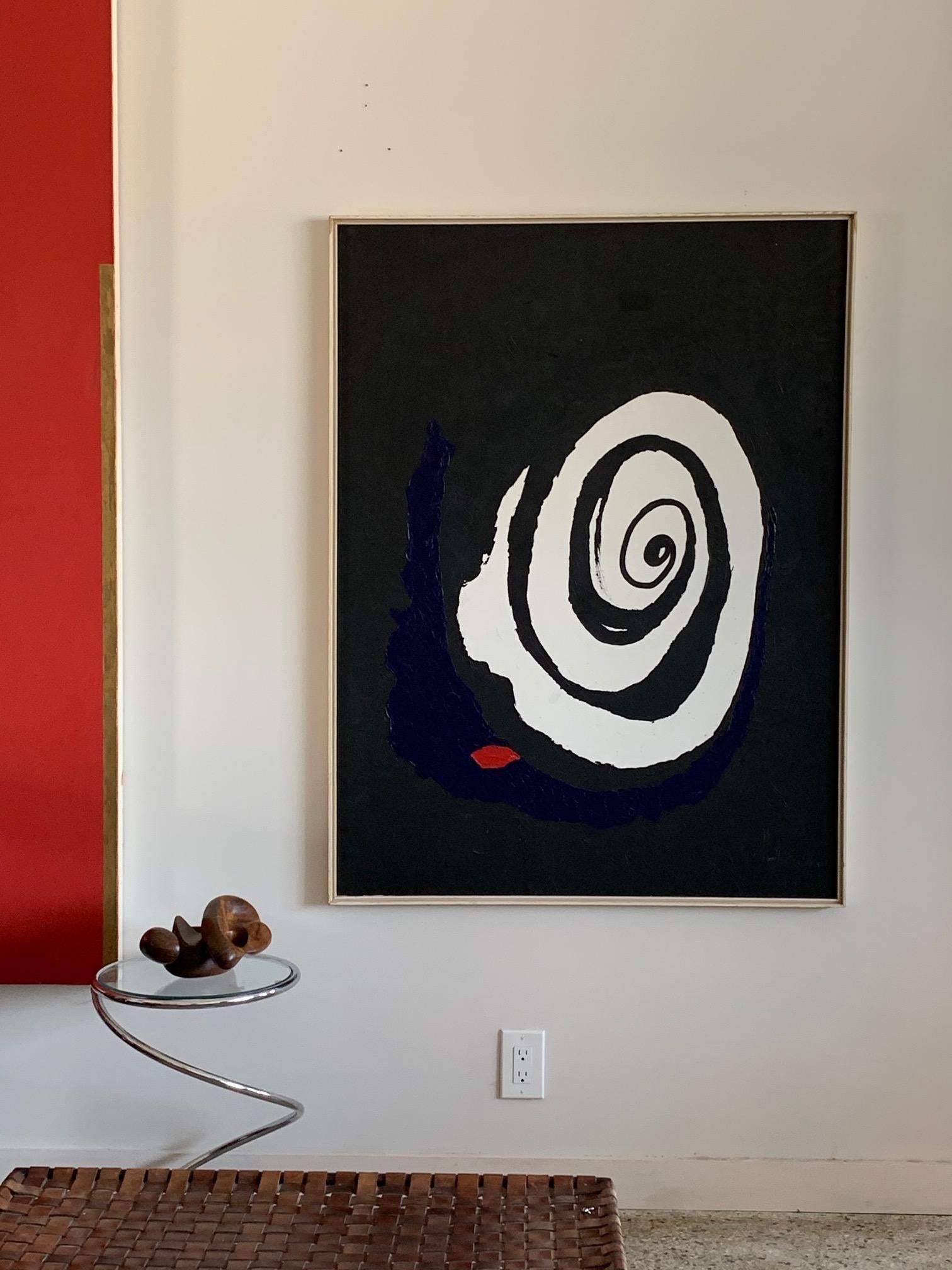 A Large Painting by Istvan Lendvay Ca' 1960's In Good Condition For Sale In St.Petersburg, FL