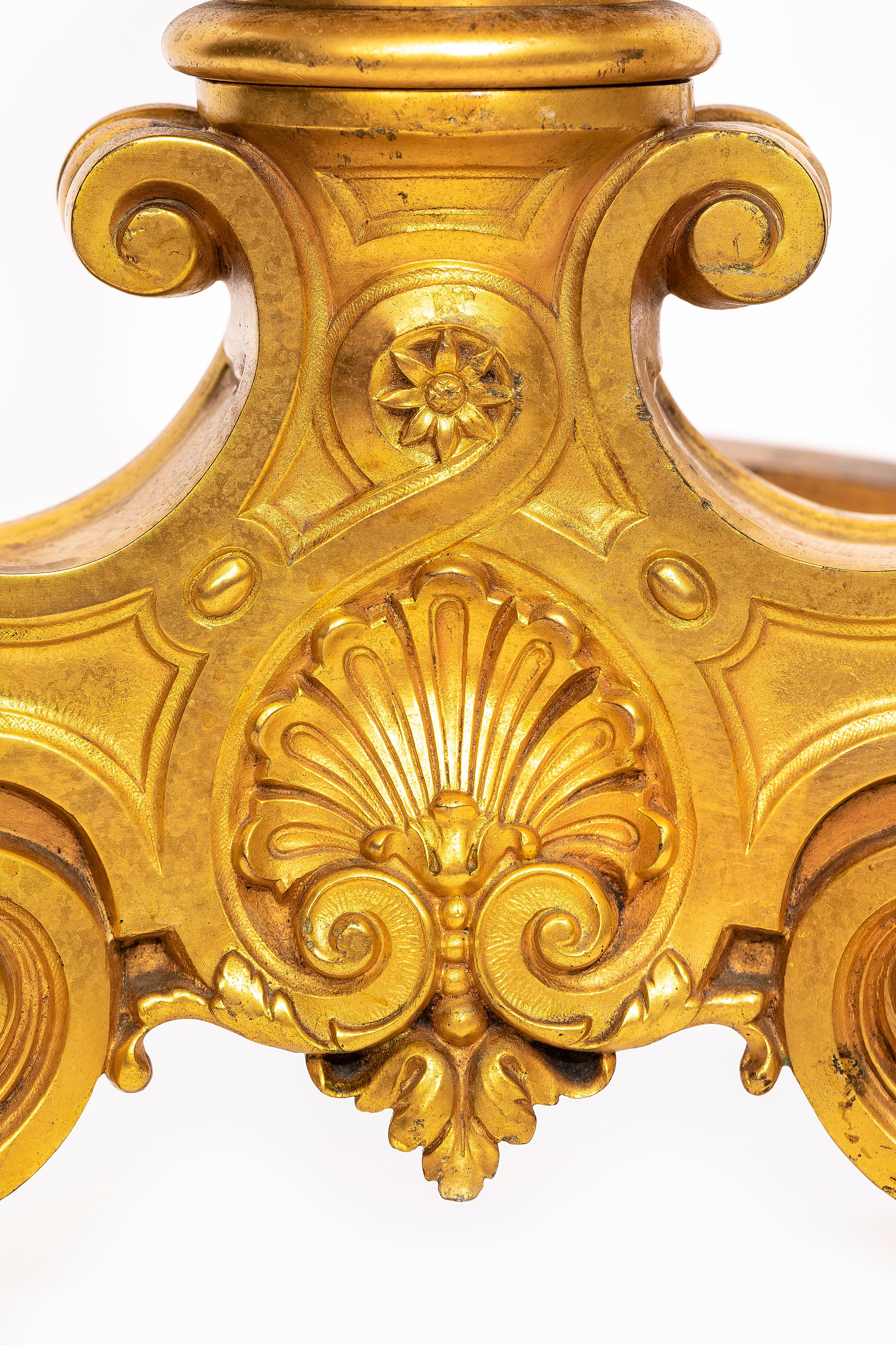 Ein großes Paar Ormolu-Chenets/Andirons im Stil Ludwigs XVI. des 19. im Angebot 1