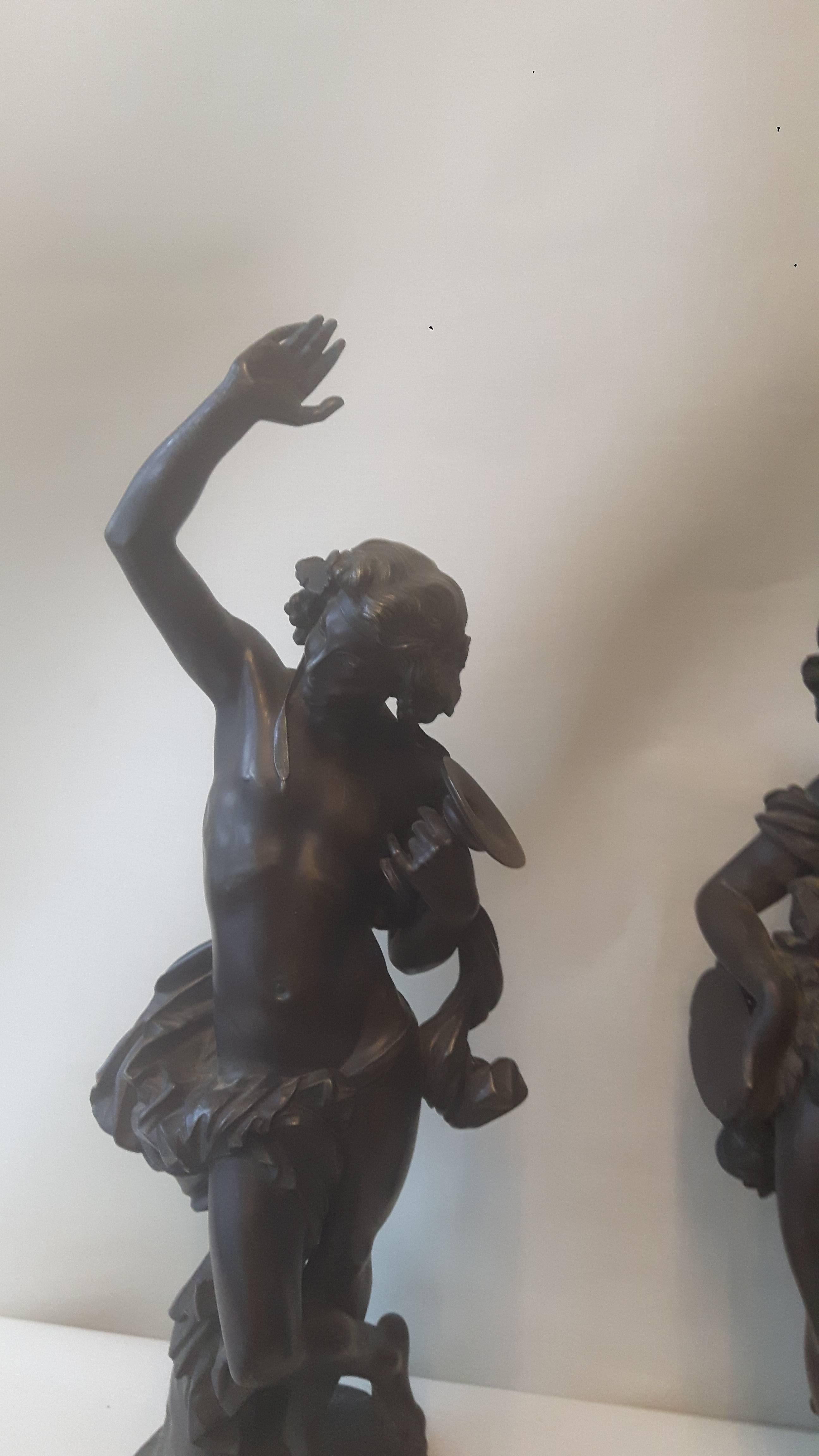 Other Large Pair of 19th Century Bronze Figures For Sale