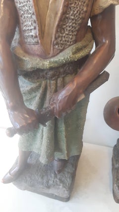 Large Pair of 19th Century Terracotta Orientalist Figures
