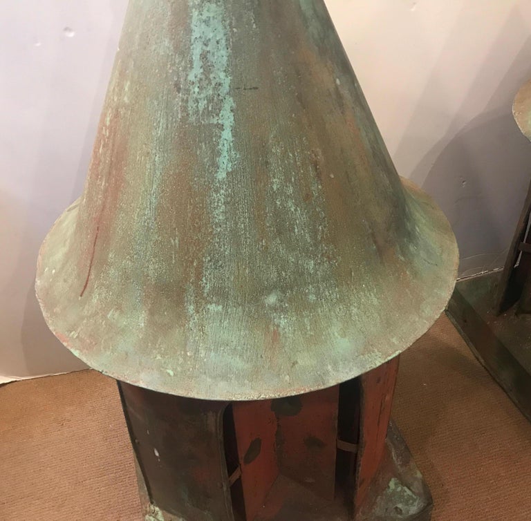 Large Pair of Antique English Copper Cupolas, circa 18501860 For Sale