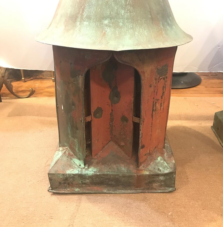 Large Pair of Antique English Copper Cupolas, circa 18501860 For Sale