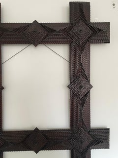 A large pair of beautifully notched Tramp Art frames.