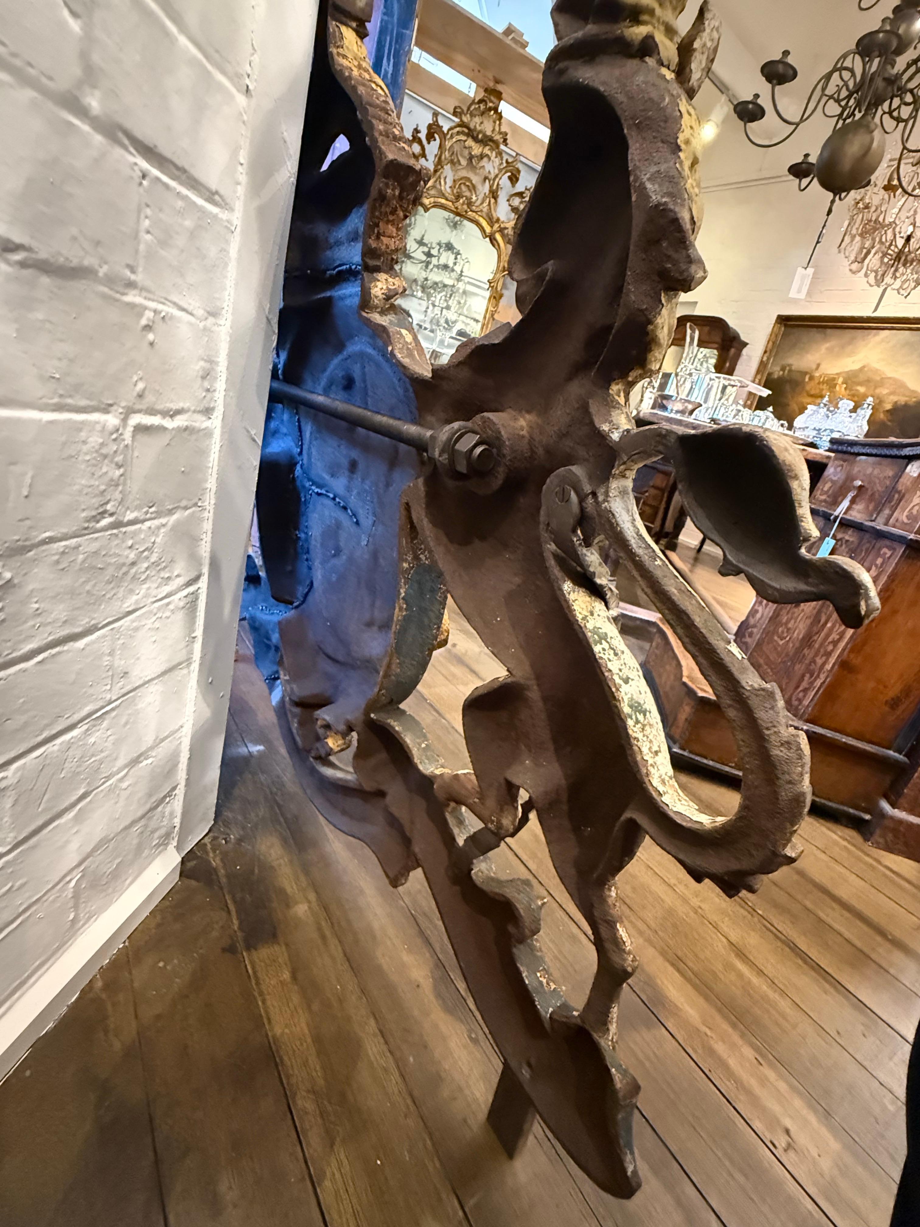 A Large Pair of Cast Iron Royal Coat of Arms, 19th Century For Sale 16