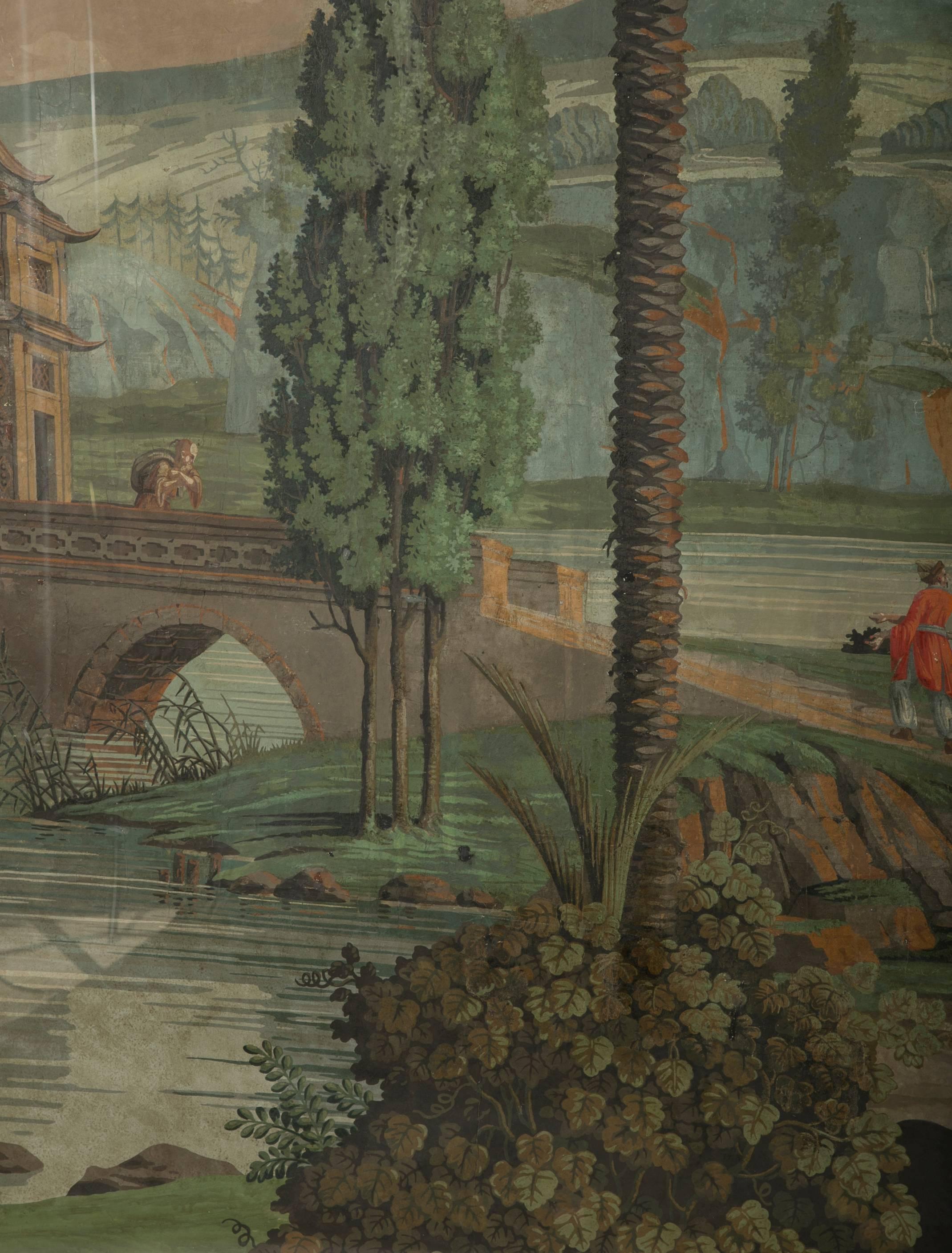 Large Pair of Chinoiserie Wallpaper Panels by Zuber 1