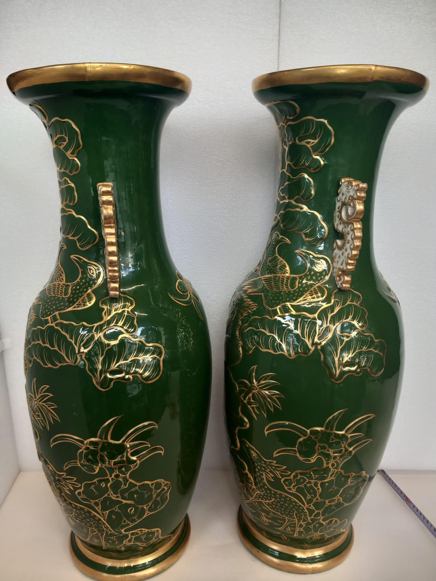 Early Victorian A large pair of English Ironstone Vases