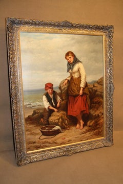 Large Pair of English Oil Paintings by Walter Jackson