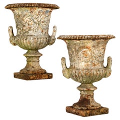 A large Pair of English Victorian Andrew Handyside Campana Urns