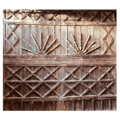 A Large Pair of Extraordinary Decorative Early 20th C. Wooden Barn Doors