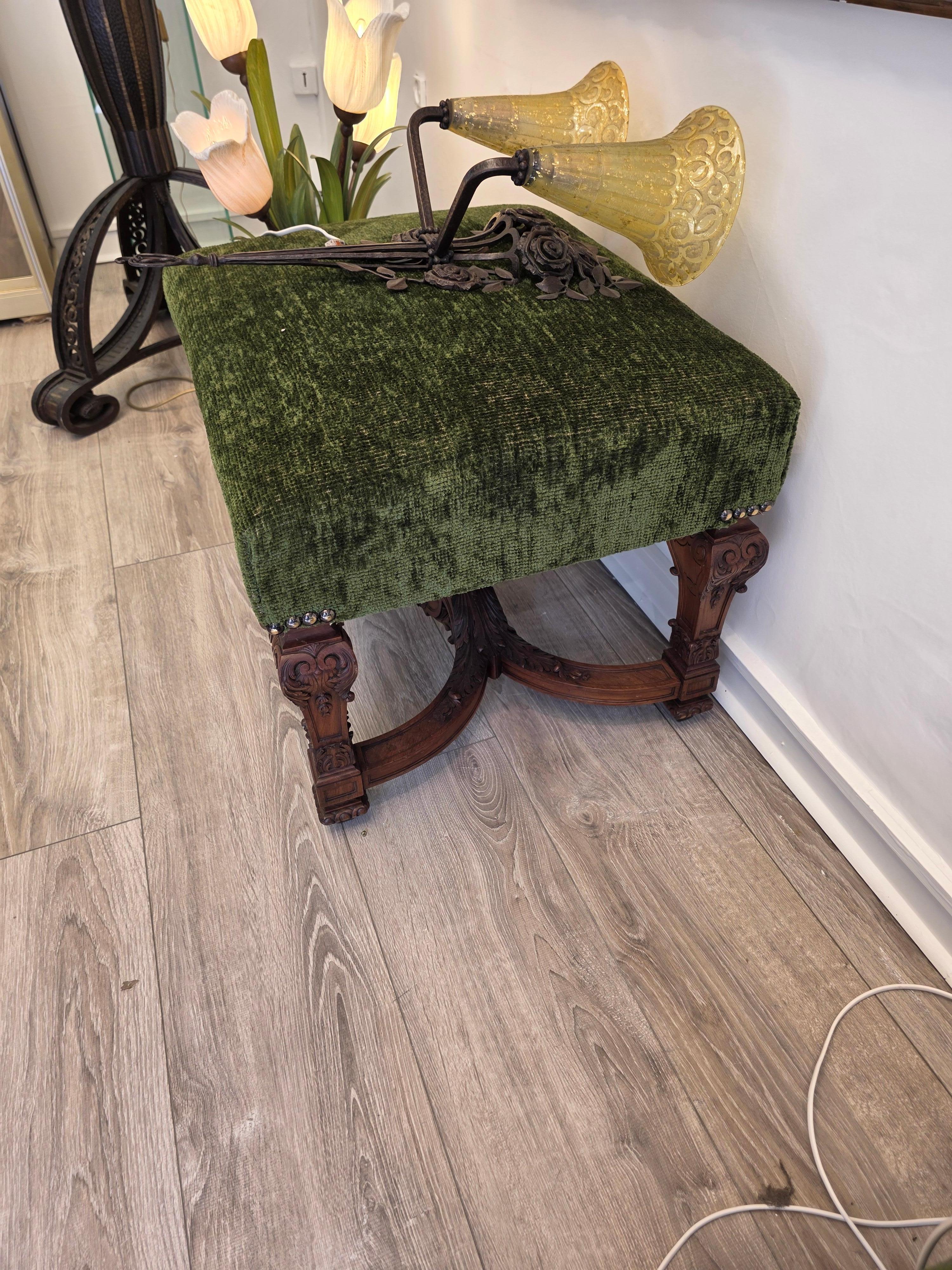 A Large Pair of French 19th Century Louis XIV Style Rectangular Stools For Sale 6