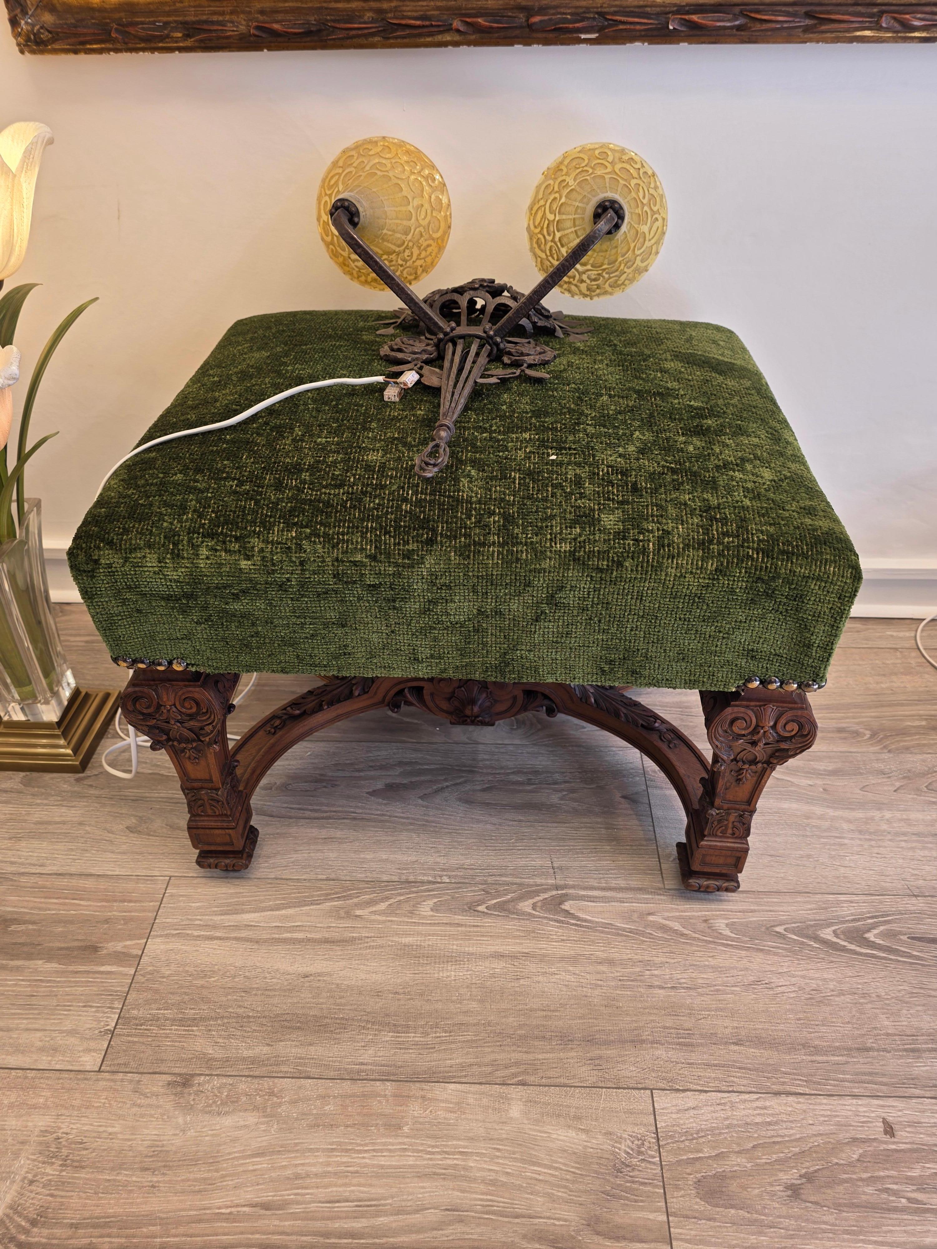 A Large Pair of French 19th Century Louis XIV Style Rectangular Stools For Sale 7