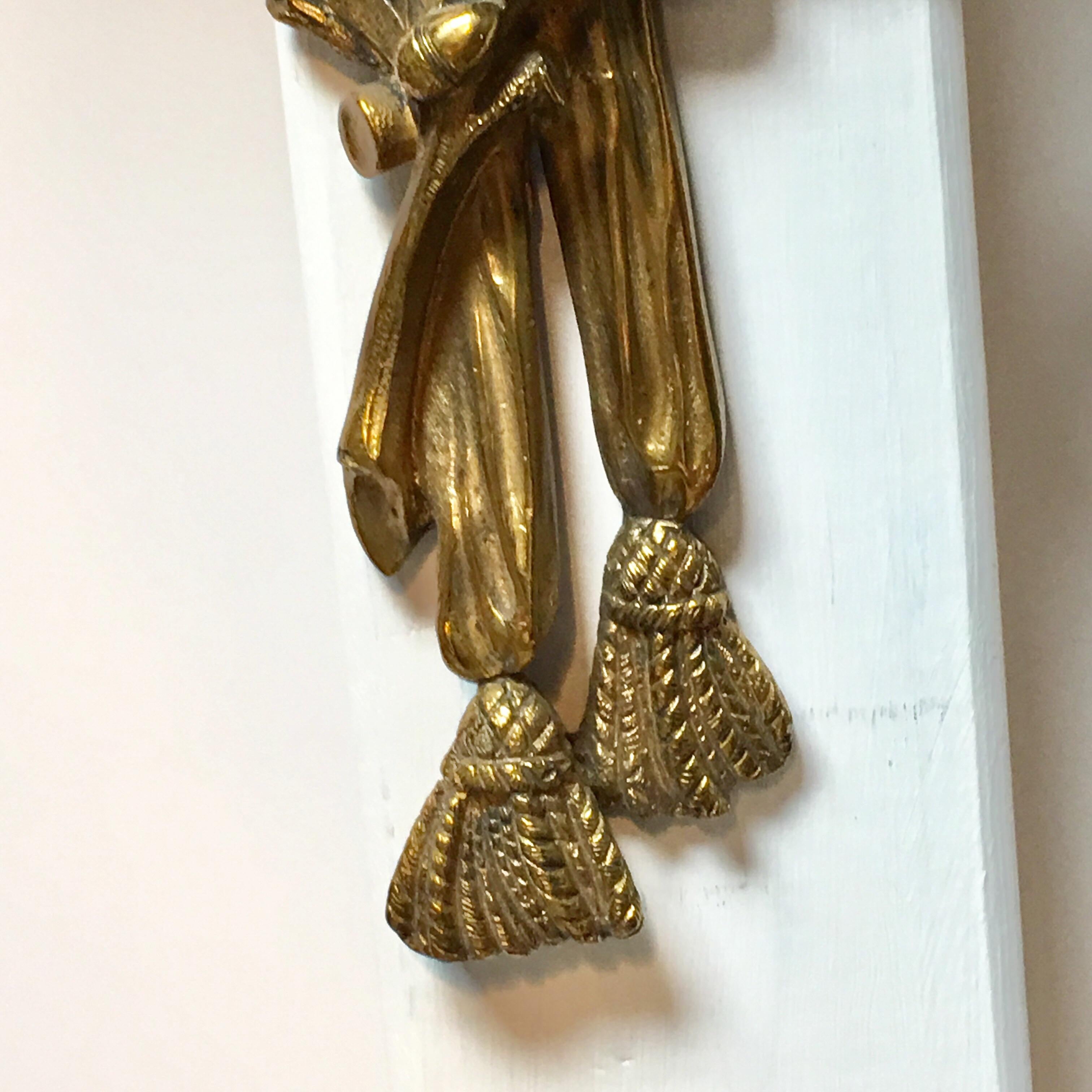 Gran Pareja de Apliques Franceses de Bronce Estilo Luis XVI en venta 2