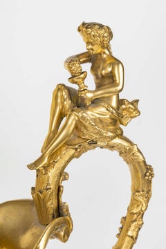 Großes Paar vergoldeter Bronze-Würfel im Louis XIV.-Stil, 19. Jahrhundert.