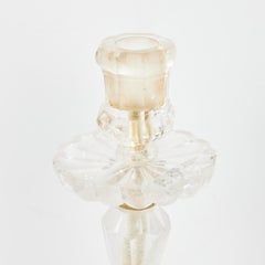 A Large Pair of Rock Crystal Candlesticks