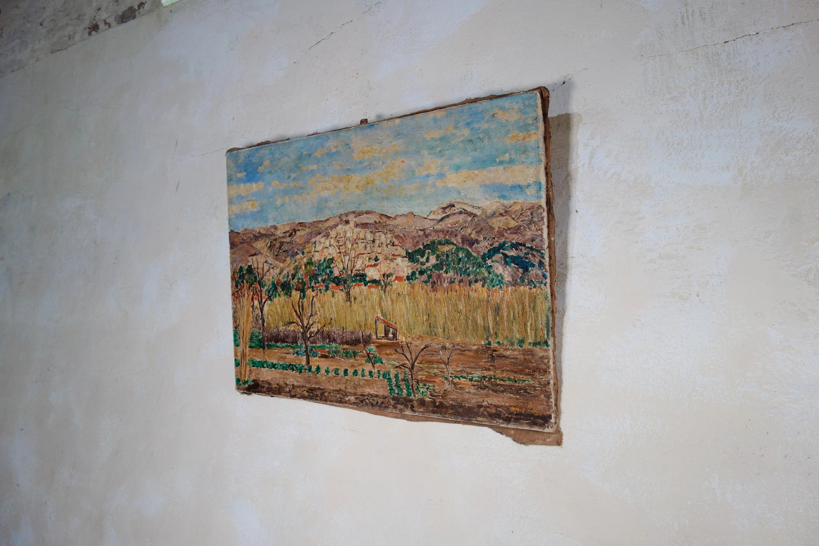 Grande paire de peintures italiennes à l'huile sur toile de Roger-Maurice Grillon 8
