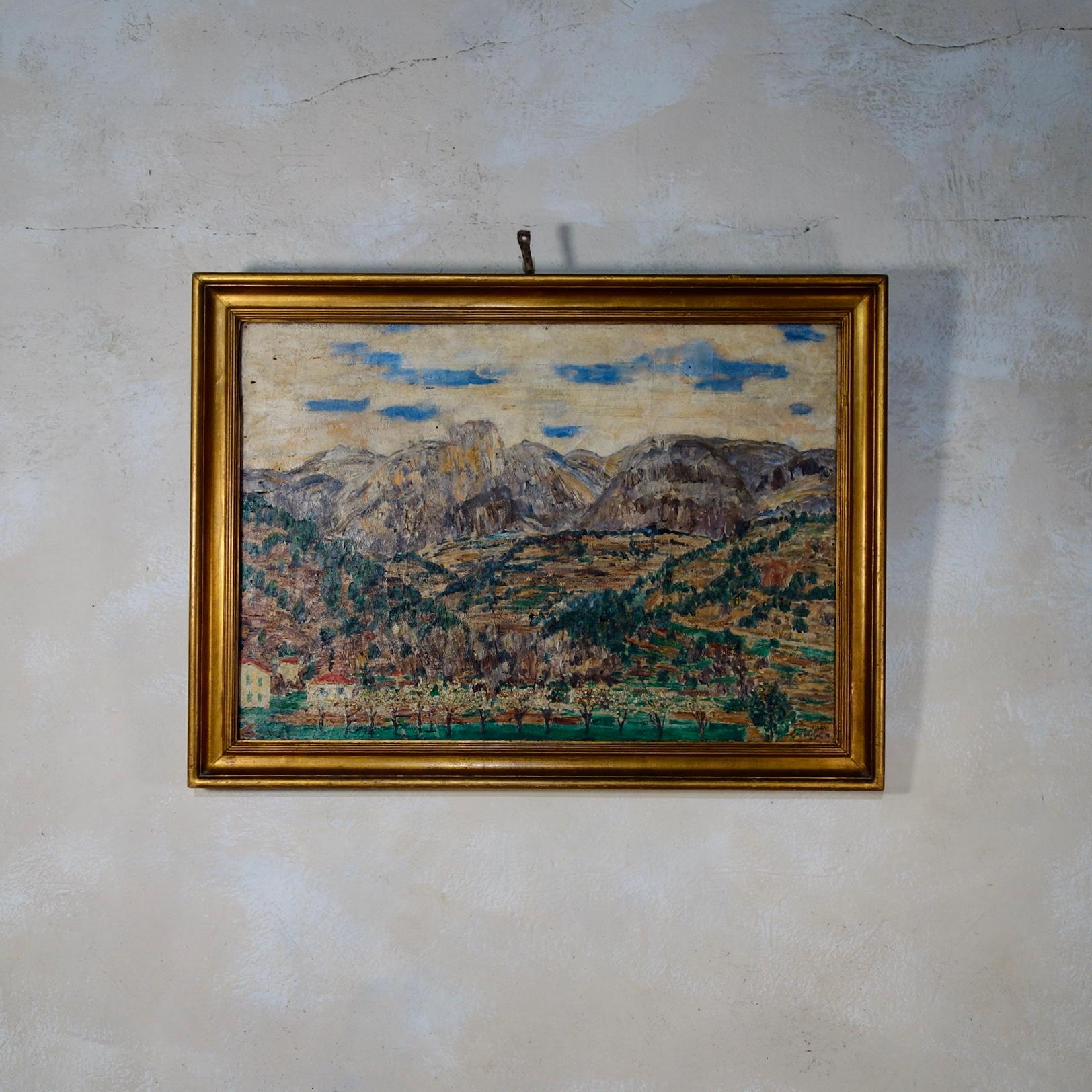 Grande paire de peintures italiennes à l'huile sur toile de Roger-Maurice Grillon 2