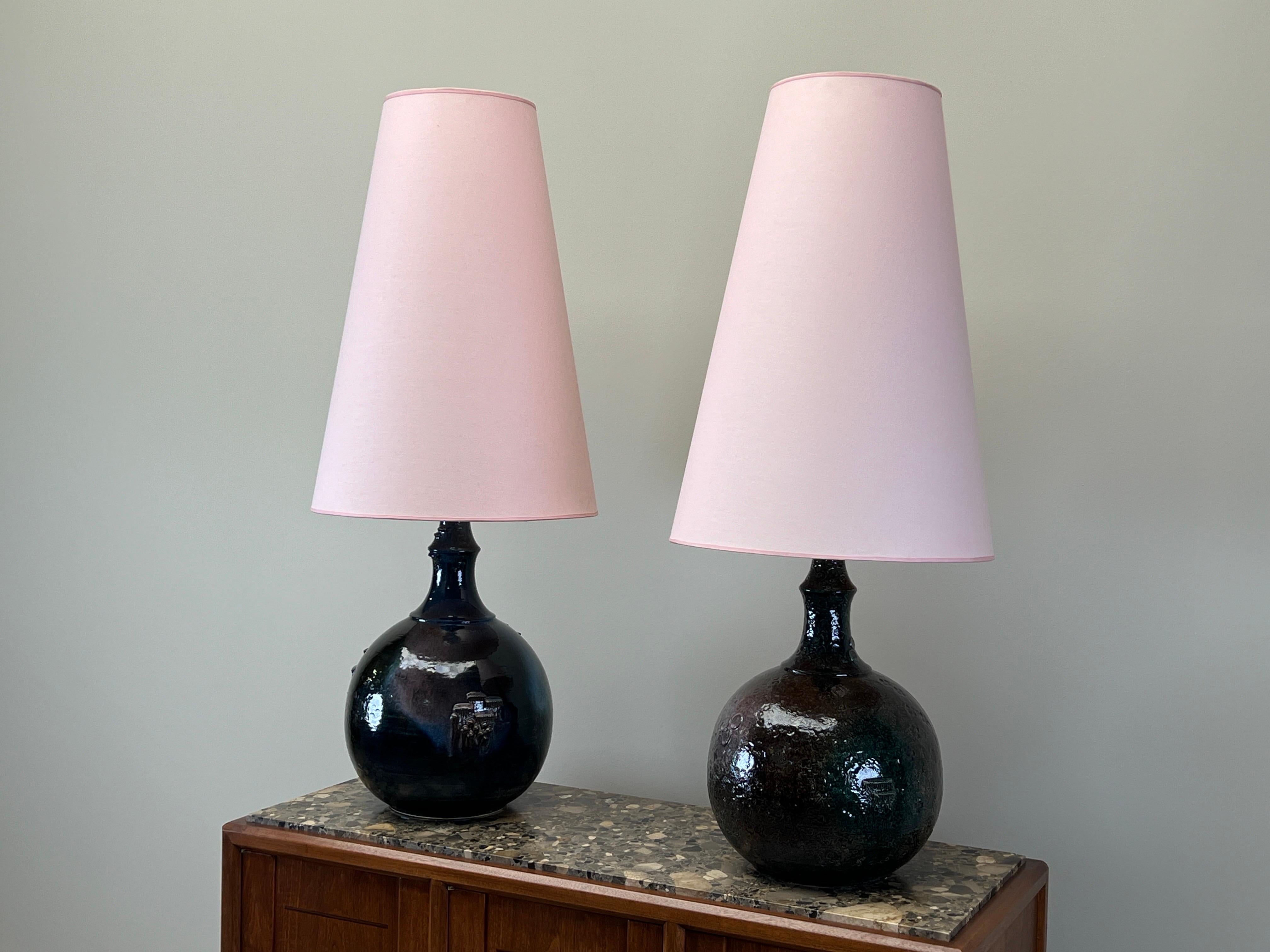 A Large Pair of Table Lamps by Bjorn Wiinblad For Sale 10