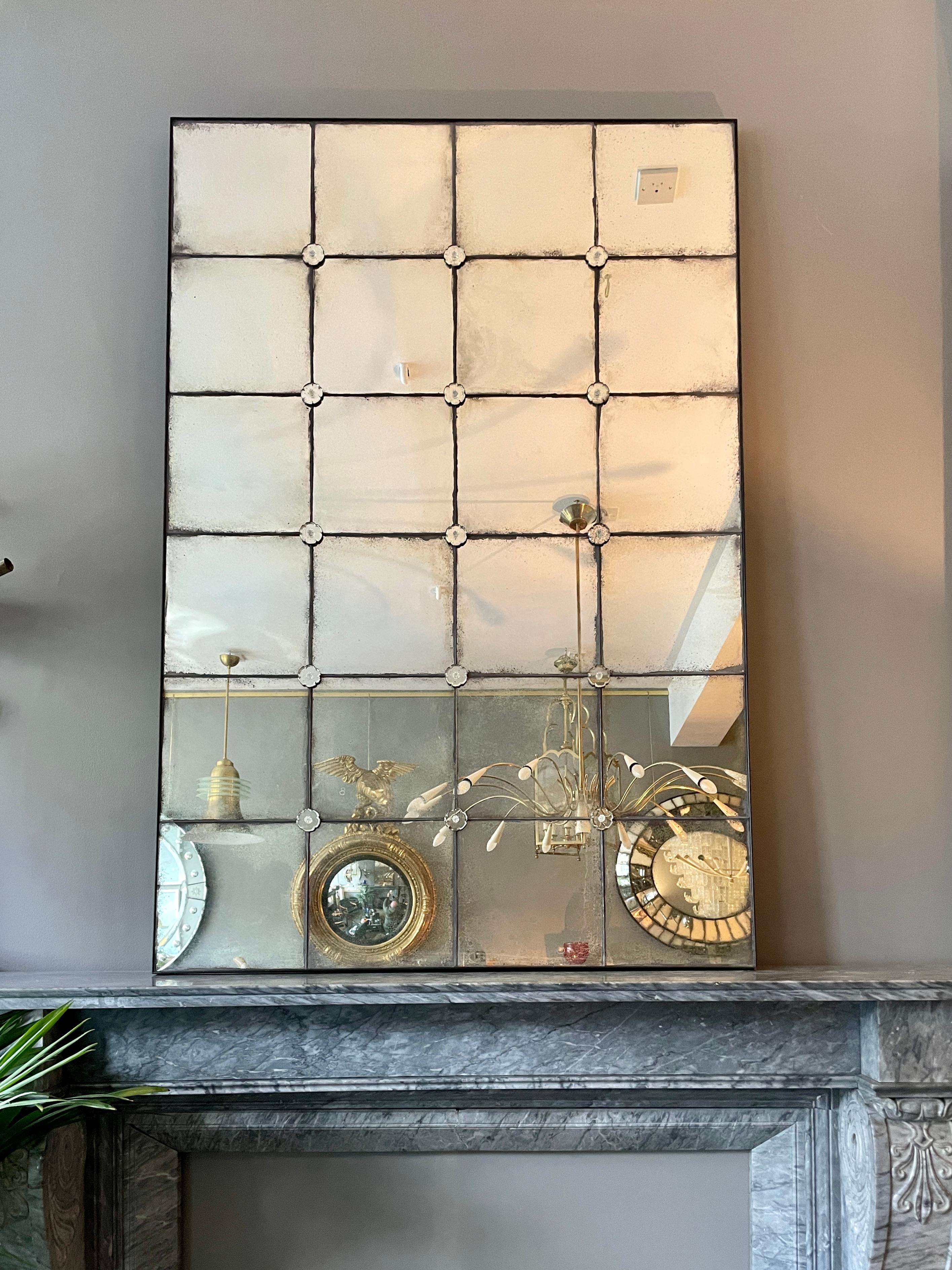 distressed mirror glass