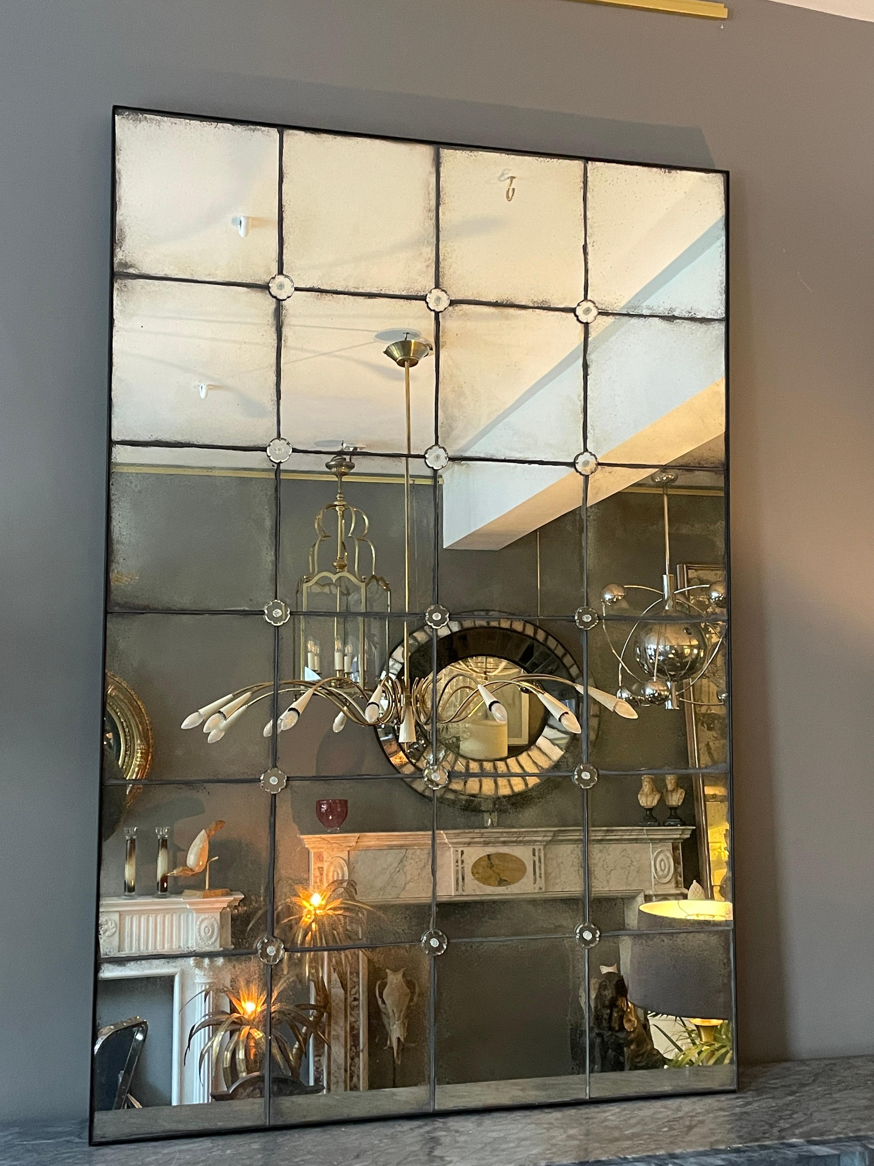 antique distressed mirror