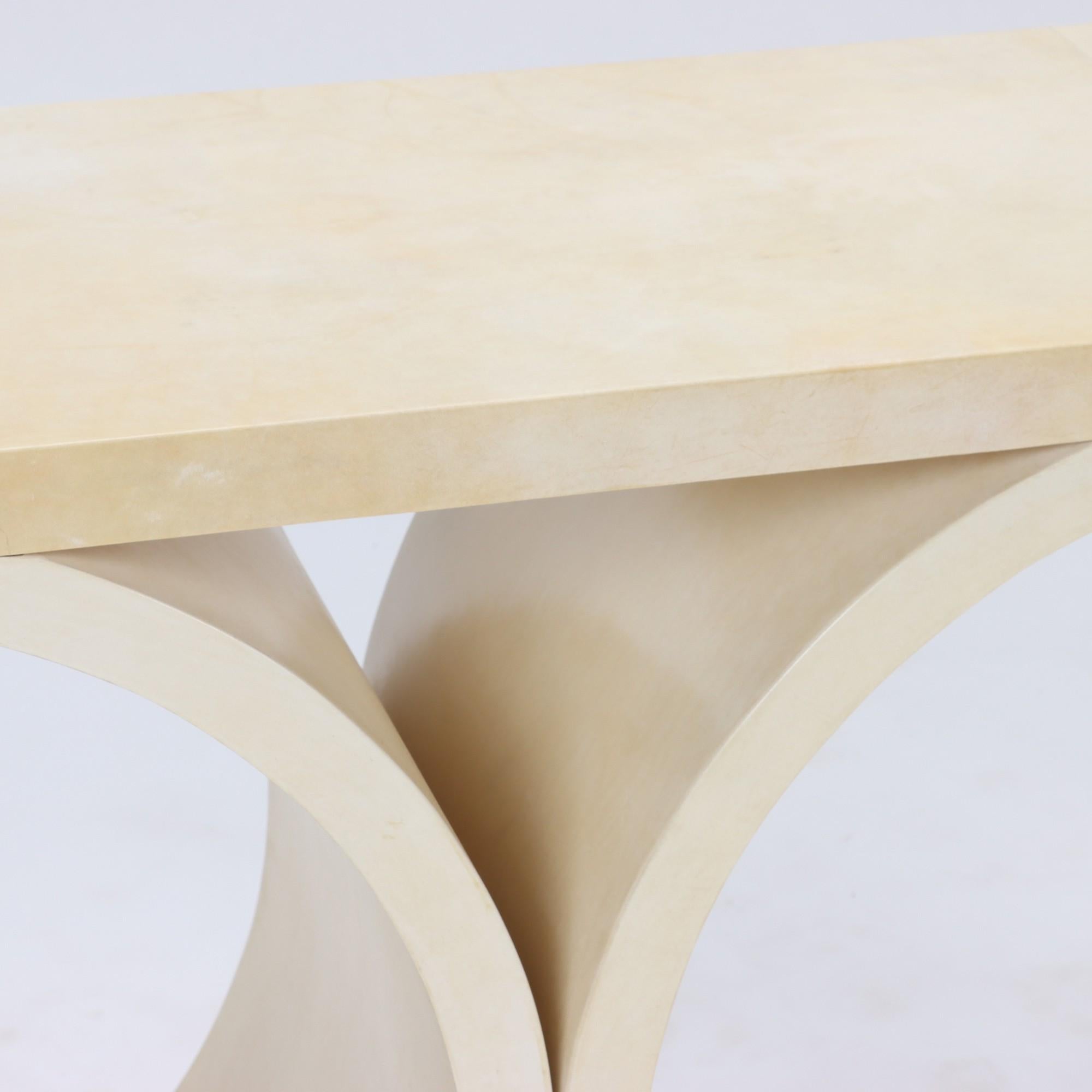 Parchment Paper Large Parchment Console, Contemporary