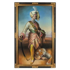 Vintage A large pastel painting of Maharaja Duleep Singh after Winterhalter