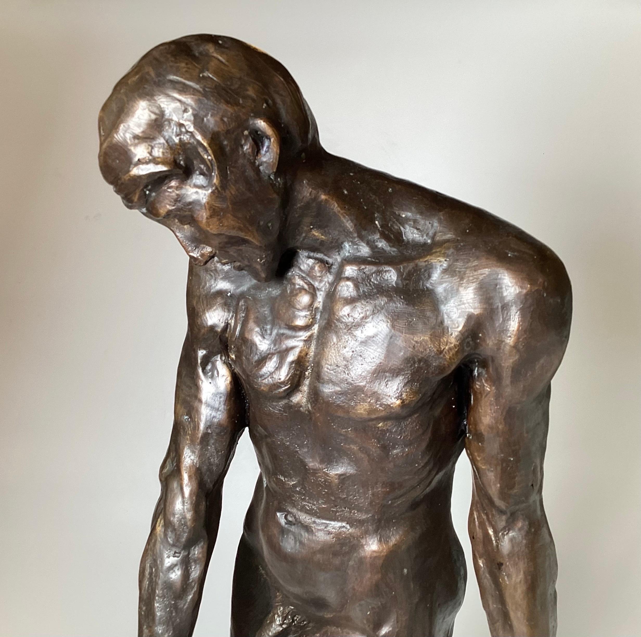 A 20th Century Patinated cast bronze sculpture after Auguste Rodin 