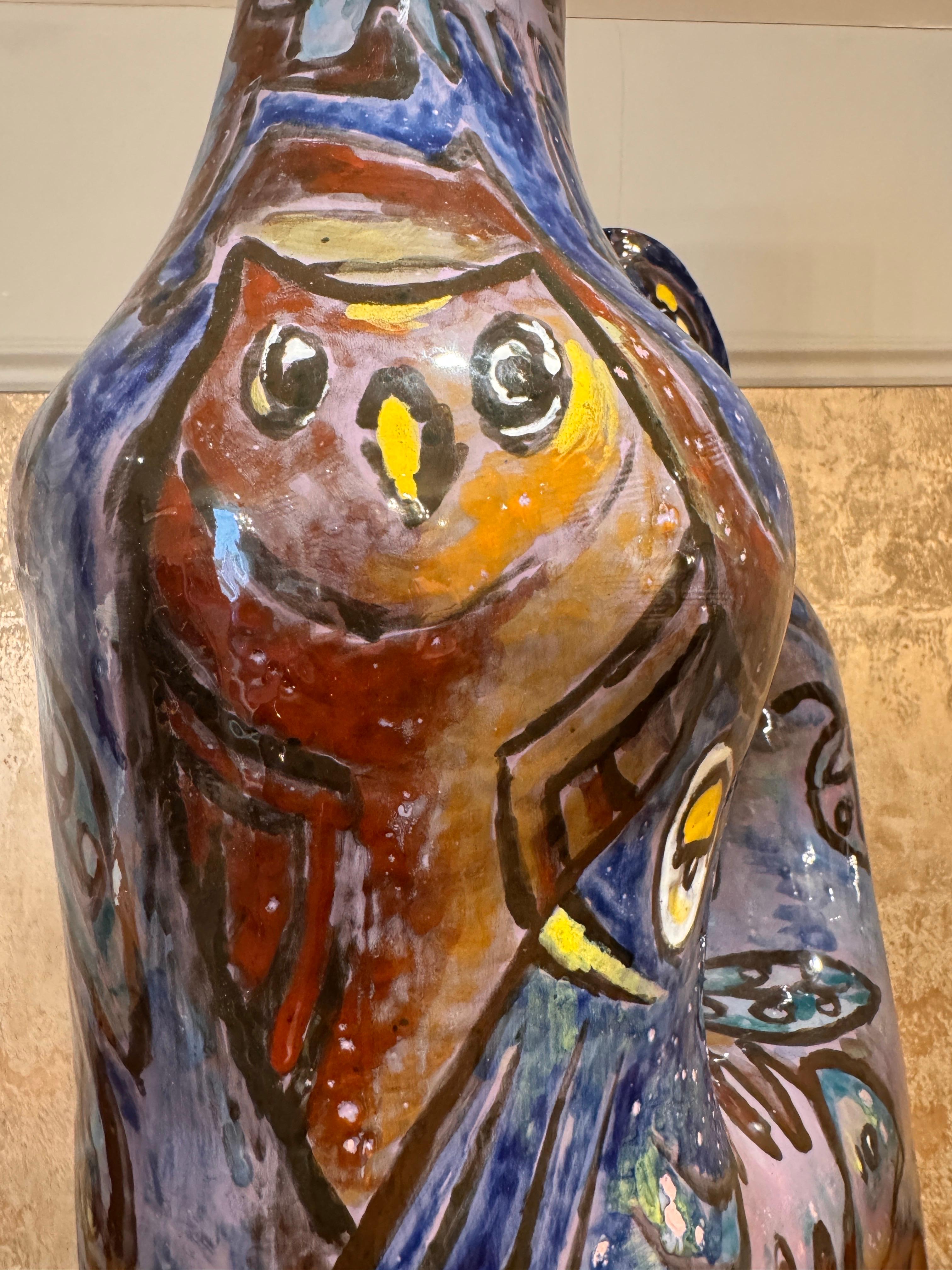 Ceramic A large “ Pesaro” glazed ceramic art vessel For Sale